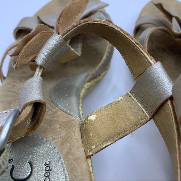 Born wedge floral sandals size 10 cork heel - Picture 6 of 9